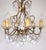 Antique Gilded Metal and Murano Glass Drop Chandelier, 1920s For Sale - Image 11 of 13