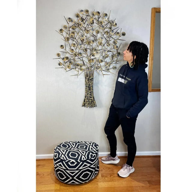 1970s Marc Weinstein Marc Creates Brutalist Torch Cut Metal Nail Tree Wall Sculpture For Sale - Image 5 of 11