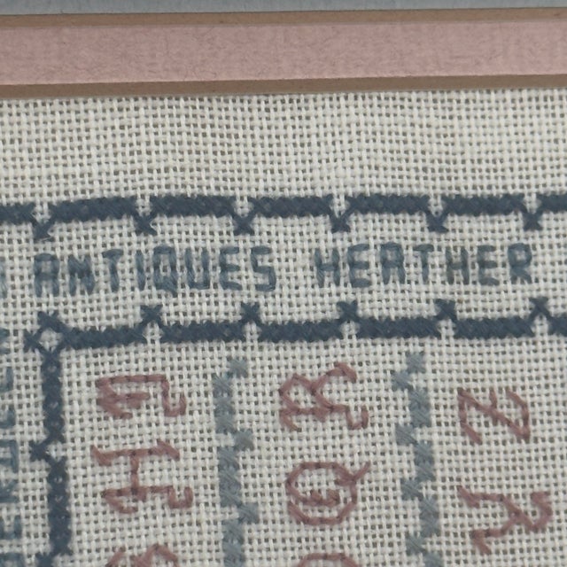 Vintage British Hand-Stitched Needlepoint Sampler “Old Friendships Are the Dearest” For Sale In Tampa - Image 6 of 9