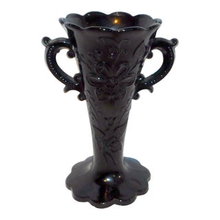 Early 20th Century Black Milk Glass Loving Cup For Sale