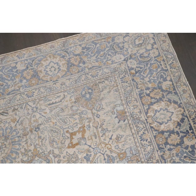 Ivory Antique Persian Tabriz Rug no. j4805 For Sale - Image 11 of 11