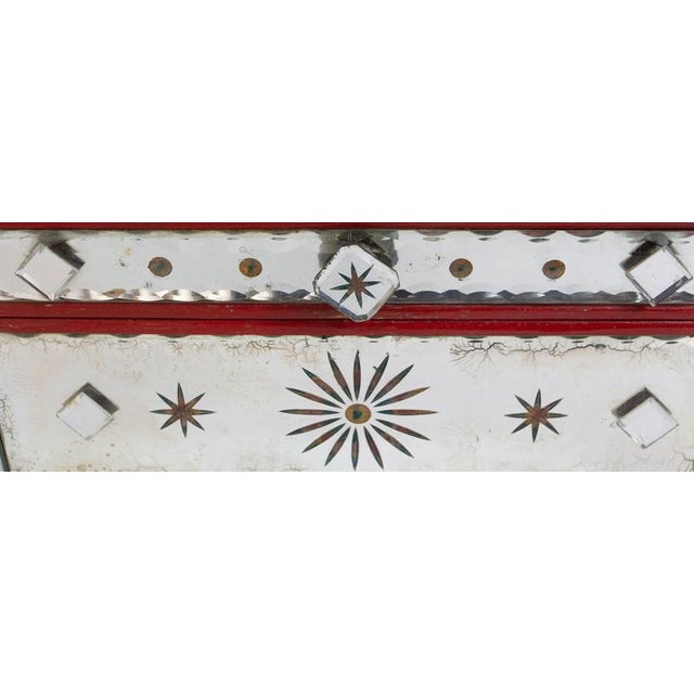 French Beveled Glass Underglaze Painting Box, 1950 For Sale - Image 9 of 14