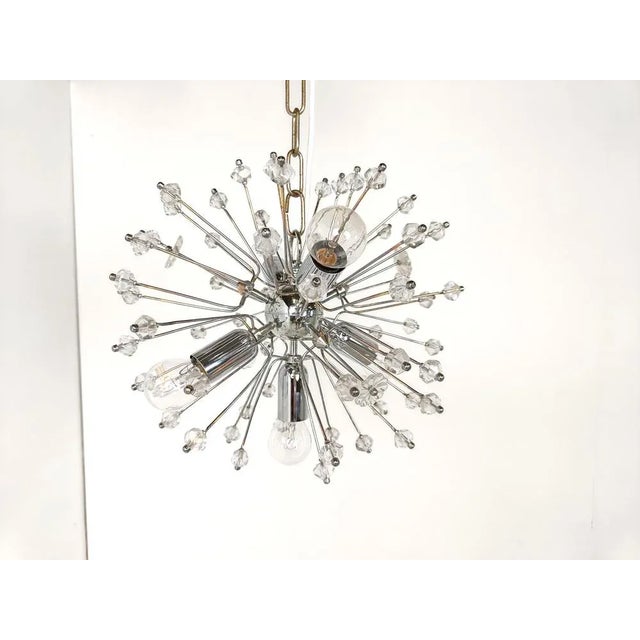 Glass Mid-Century Glass Sputnik Chandelier attributed to Emil Stejnar for Rupert Nikoll, 1970s For Sale - Image 7 of 12
