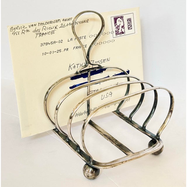 English Silver Plated Toast Rack For Sale - Image 3 of 5
