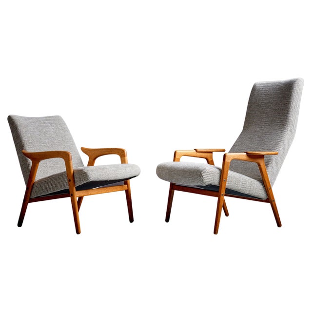 Set of Reado and Ruster Lounge Chairs attributed to Yngve Ekström, 1960s For Sale