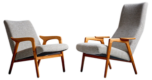 Set of Reado and Ruster Lounge Chairs attributed to Yngve Ekström, 1960s