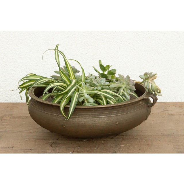 Antique Traditional Kerala Handled Urli Vessel For Sale - Image 9 of 9