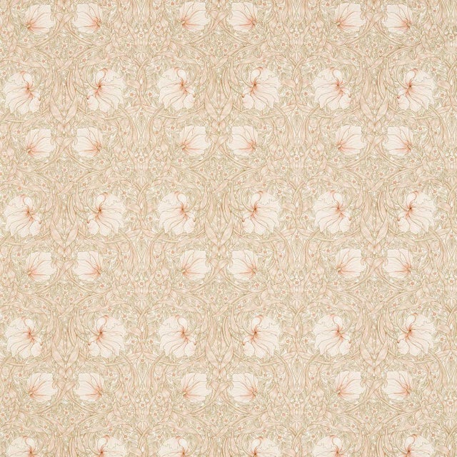 Morris & Co. Pimpernel WW Fabric in Soft Pink For Sale