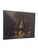 Original still life oil painting on canvas depicting a traditional tabletop arrangement featuring a wine goblet, apples,...