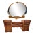 Monumental American Art Deco Waterfall Vanity With Shield Mirror, C. 1935–1945 For Sale