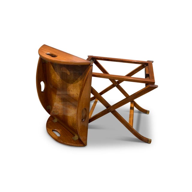 George III Butlers Tray with Folding Stand, Set of 2 For Sale - Image 6 of 18