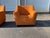 Modern Pair of Herman Miller Geiger Swoop Club Chairs by Mark Goetz — Iconic Orange Upholstery, Made in Usa For Sale - Image 3 of 12