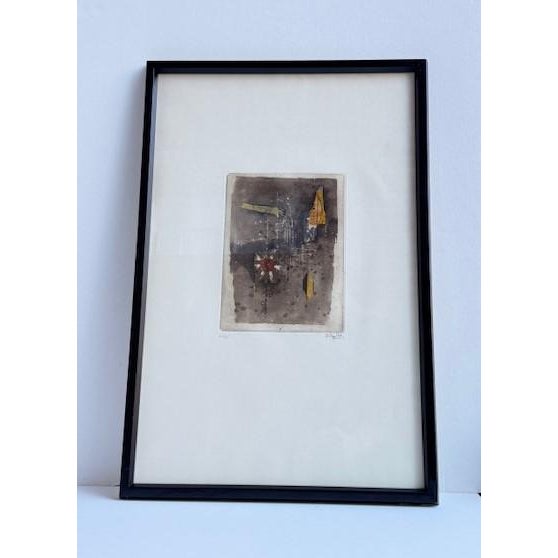 1970s Limited Edition Signed Aquatint Etching by Johnny Friedlaender 'Fleurs Viii' For Sale - Image 9 of 9