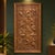Brown 1920s Wabi Sabi Carved Fish Wood Wall Panel – Koi Pond Art & Statement Headboard 69 For Sale - Image 8 of 8