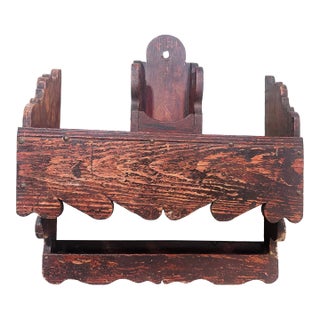 Handmade Wooden Wall Rack For Sale