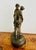 Bronze Early 20th C Grecian Maiden Statue ‘Confidence’ in Patinated Spelter, Wood Base For Sale - Image 8 of 11