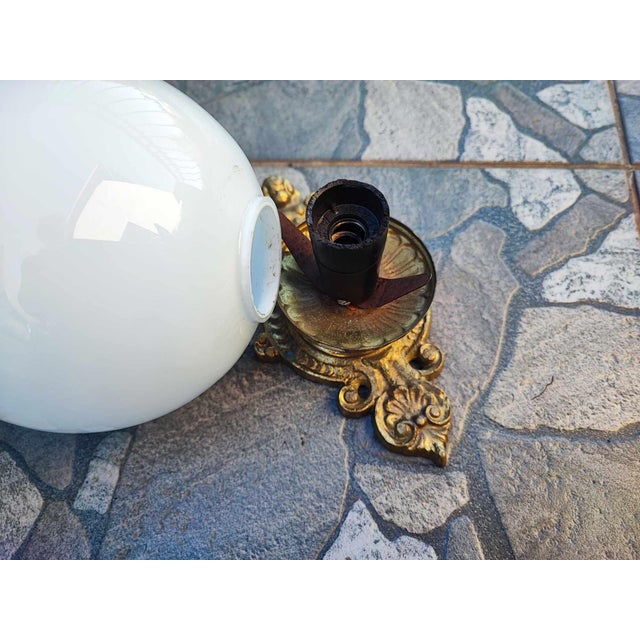 Vintage Brass Wall Lamp, 1950s For Sale - Image 4 of 8