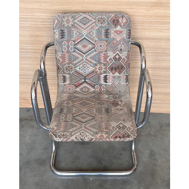 Set of 10 Mid-century Chrome Chairs with Double Tubular For Sale - Image 14 of 18