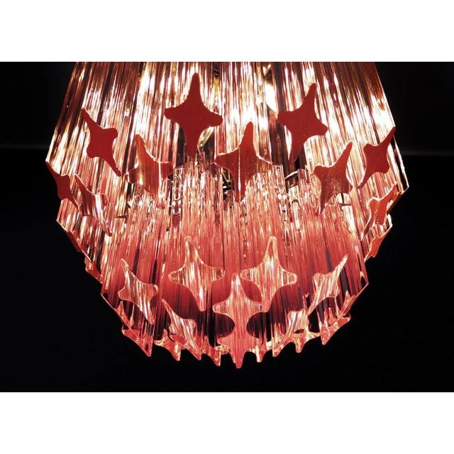 1990s Quadriedri Glass Chandeliers, Murano, Set of 3 For Sale - Image 5 of 11