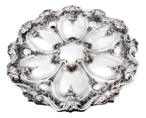 Silver Wall Tray with Floral Reliefs
