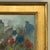 Cornflower Blue Id Century Modernist Floral Still Life Oil Painting by Marcel Mortier in Original Gold Leaf Frame For Sale - Image 8 of 17