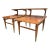 1950s Lane Altavista Copenhagen Mid Century Modern Two Tier Walnut End Tables For Sale