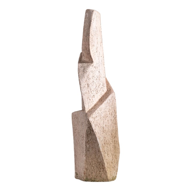 Large Abstract Monolithic Sculpture in Ceramic, 1970s For Sale