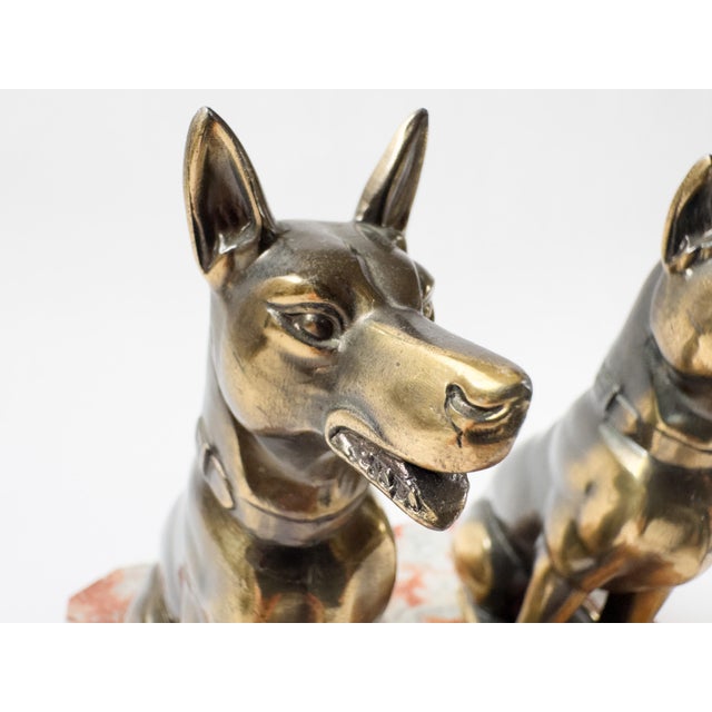 Pair of French Art Deco Dog Bookends, Signed Jamar, C. 1930 For Sale - Image 10 of 18