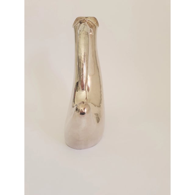 Vintage Silver Deco-Style Carafe of Italian Craftsmanship 800 Silver For Sale - Image 4 of 11