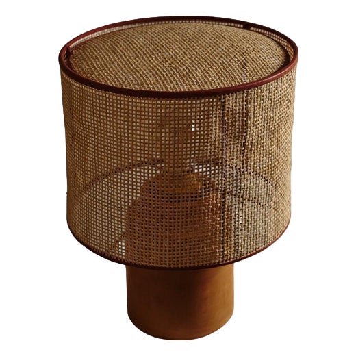 New Edition 2025 Medium Sonora Rattan Table Lamp by Nassi For Sale
