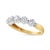 Sparkle bright with this magnificent 1 1/2 cttw diamond ring. Sporting a shining yellow gold band, this ring glows with 5...