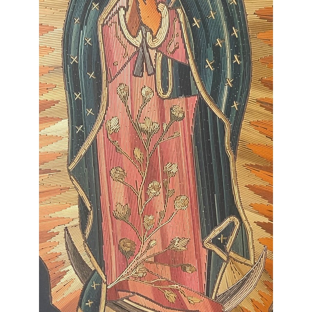 1920s South American Folk Art St Maria Art Collage in Straw For Sale - Image 4 of 5