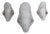 Space Age Ice Glass Wall Lights in Murano Glass from Hillebrand, 1970s, Set of 3 For Sale