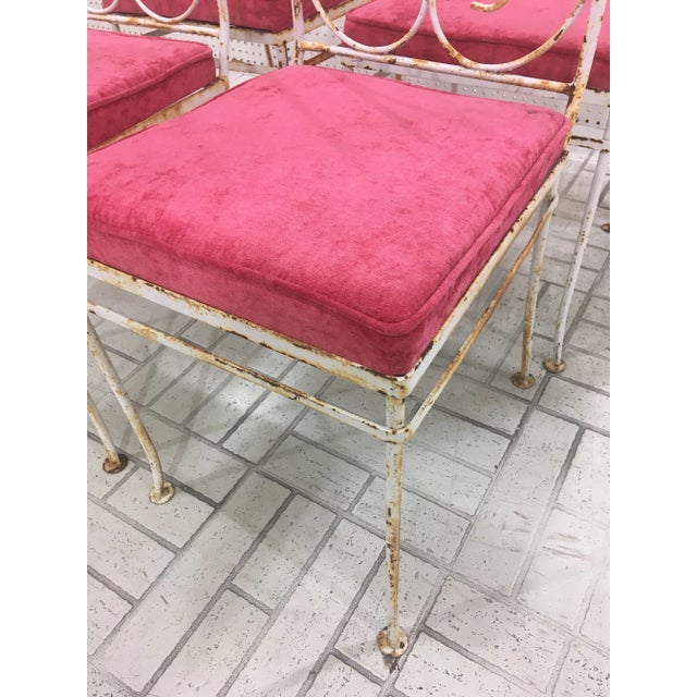 1960s Salterini Style Velvet Seat Chairs - Set of 4 For Sale - Image 5 of 7