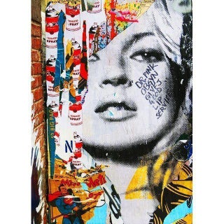 Kate Moss-Inspired New York Street Art Photo For Sale