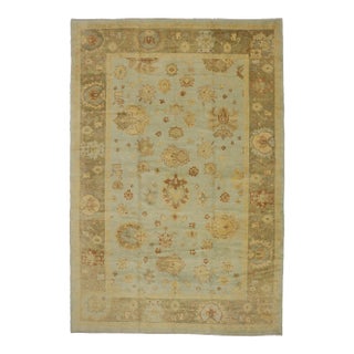 Turkish Oushak Rug With Modern Style - 10'06 X 15'05 For Sale
