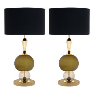 Murano Glass Sottsass Style Lamps For Sale