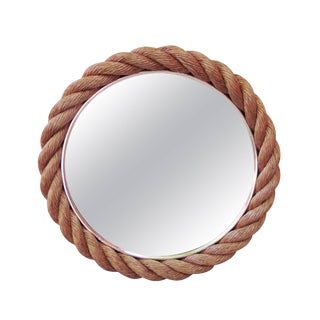 1960s Vintage Audoux Minet Rope Mirror For Sale