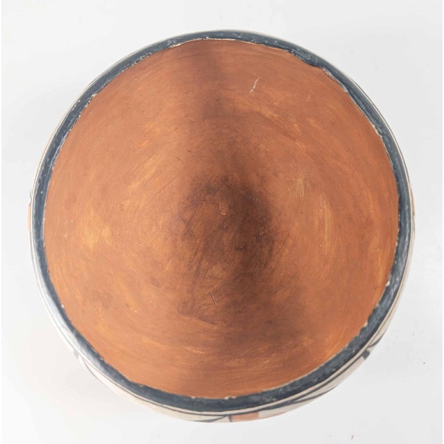 20th Century Southwest Native American Indian Acoma Polychrome Pottery Bowl For Sale In New York - Image 6 of 11