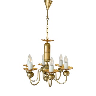 Vintage Bohemian Amber Glass Chandelier by Kamenický Šenov, 1970s For Sale