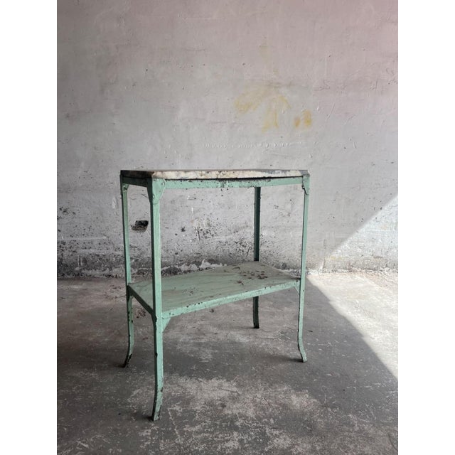 Industrial Two Tier Metal Side Table For Sale - Image 16 of 17