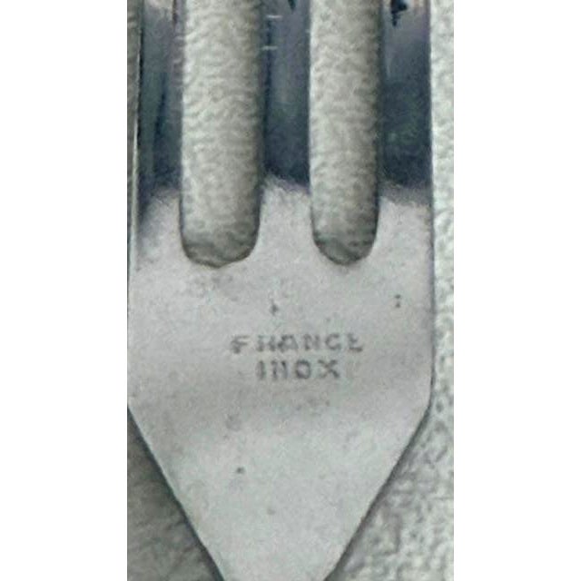 Mid 20th Century France Inox Mid Century Fondue Serving Forks 4pc Set Brown Wood Handles 5164b For Sale - Image 5 of 9