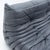 Togo Set in Grey Leather by Michel Ducaroy for Ligne Roset, 1990s, Set of 2 For Sale - Image 10 of 15
