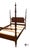 Vintage Link Taylor Traditional American Style Mahogany Full Size Four Poster Bed For Sale In Greensboro - Image 6 of 8