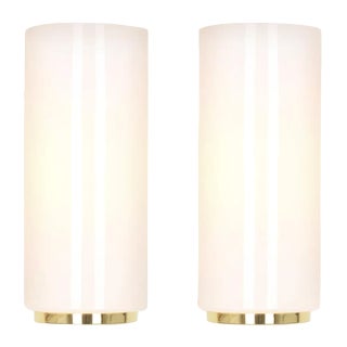 Opal Glass Sconces from Limburg, Germany, Set of 2 For Sale