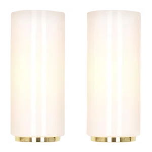Opal Glass Sconces from Limburg, Germany, Set of 2
