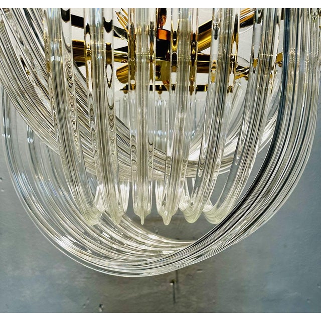 Mid-Century Modern Venini Trilobe Chandelier by Paolo Venini, 1980s For Sale - Image 3 of 10