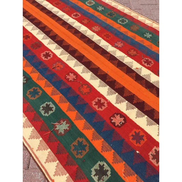 Colorful Vintage Kilim Rug , X For Sale - Image 4 of 10
