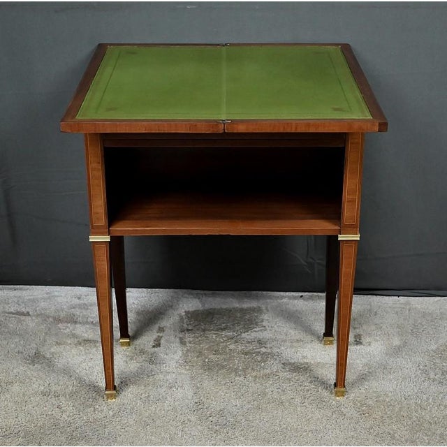 Small Early 20th Century Louis XVI Marquetry Games Table For Sale - Image 9 of 18