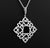 Late 20th Century 14k White Gold Diamond Pendant Necklace For Sale - Image 5 of 7